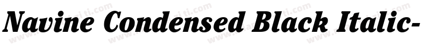 Navine Condensed Black Italic字体转换